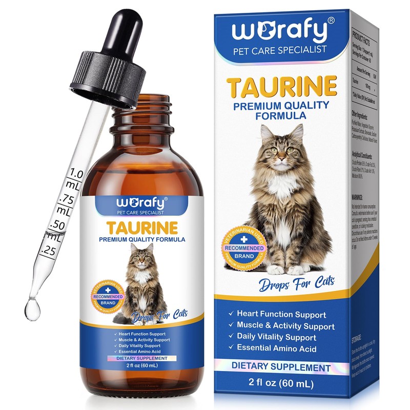 Pure Taurine for Cats–Taurine Supplement for Cats-Support for Heart,Vision &
