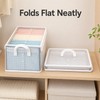 Foldable PVC Storage Box for Clothes - Transparent Dust-Resistant Organizer