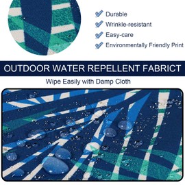 NettyPro Outdoor Cushion Slipcovers Waterproof Set 4, Patio Chair Seat Cushion Covers with Zipper and Tie, Replacement Cover Only, 19 x 19 x 4 Inch, Tropical Leaf