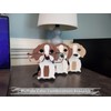 Beagle Eyeglass or Sunglass holder - Color: Brown and White