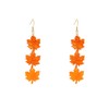 GBAHFY Acrylic Autumn Maple Leaf Earrings with Water Pattern Design