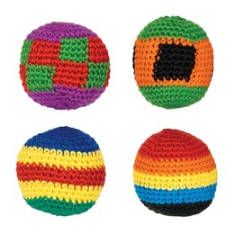 Raymond Geddes Woven Hacky Sack Balls for Kids, Assorted (Pack of 12)