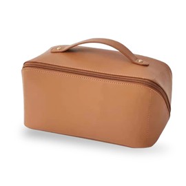 Peachlift Large Cosmetic Bag,Peachloft Large Capacity Travel Cosmetic Bag, Peach Loft Cosmetic Bag,Large Capacity Travel Cosmetic Bag (Brown)