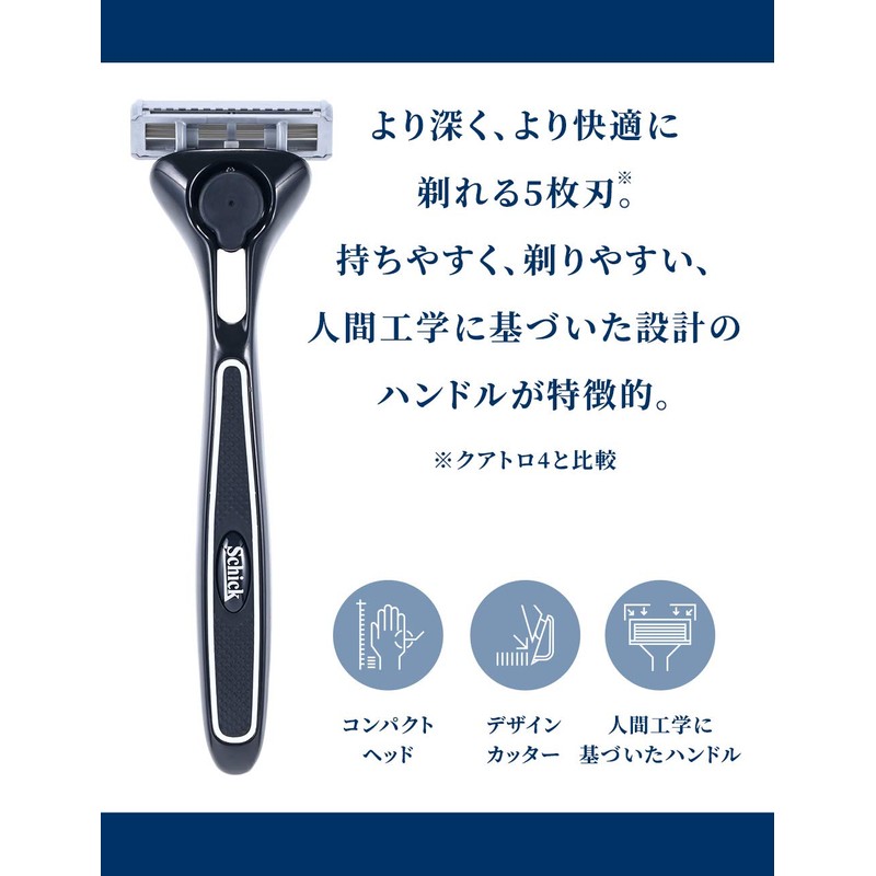 Chic Schick Quattro 5 Titanium Holder (with Blade) + 1