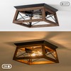 Rpzloila Farmhouse Ceiling Light, 2-Light Flush Mount Light Fixture with