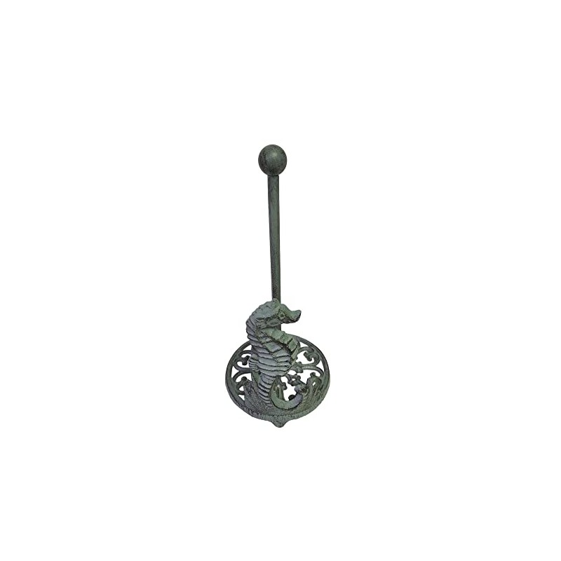 De Leon Collections Cast Iron Seafoam Green Sea Horse Coastal