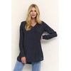 Kaffe Women's's Amber V-Neck Tunic Blouse, Blue (Midnight Marine 52737),