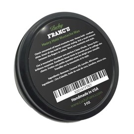 Mustache Wax. LARGE 2oz. Size Strong Hold Unscented. Handlebars, Fu Manchu, curly, or any style! Natural & Handmade in US. Works as beard wax too! *Lu