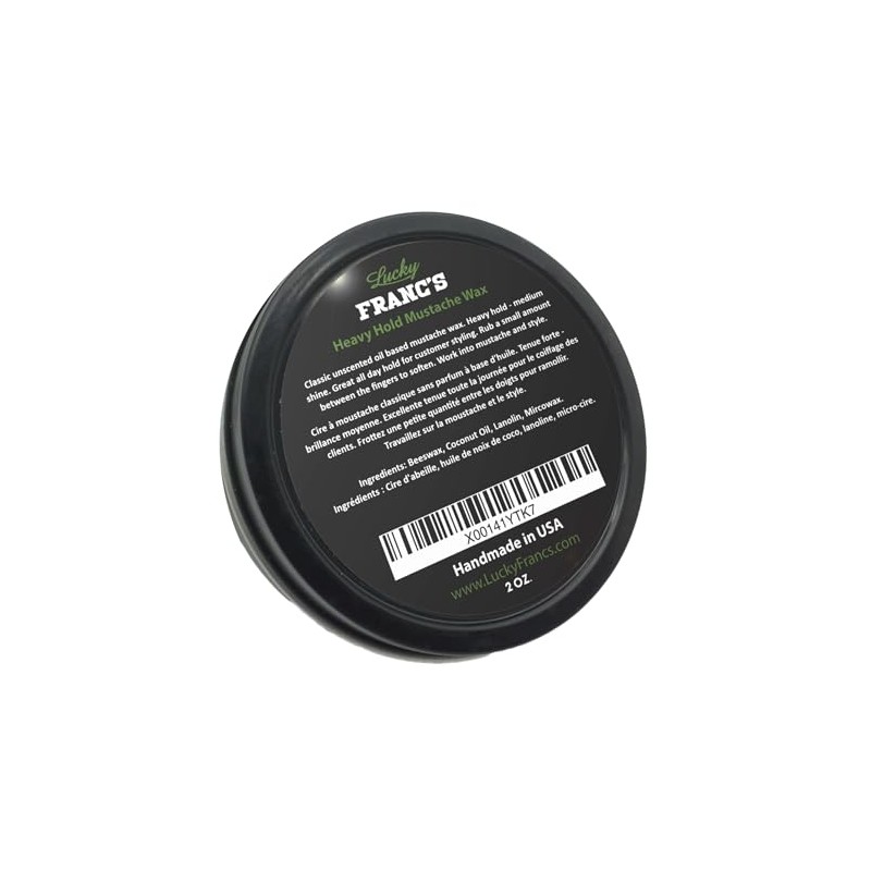 Mustache Wax. LARGE 2oz. Size Strong Hold Unscented. Handlebars, Fu