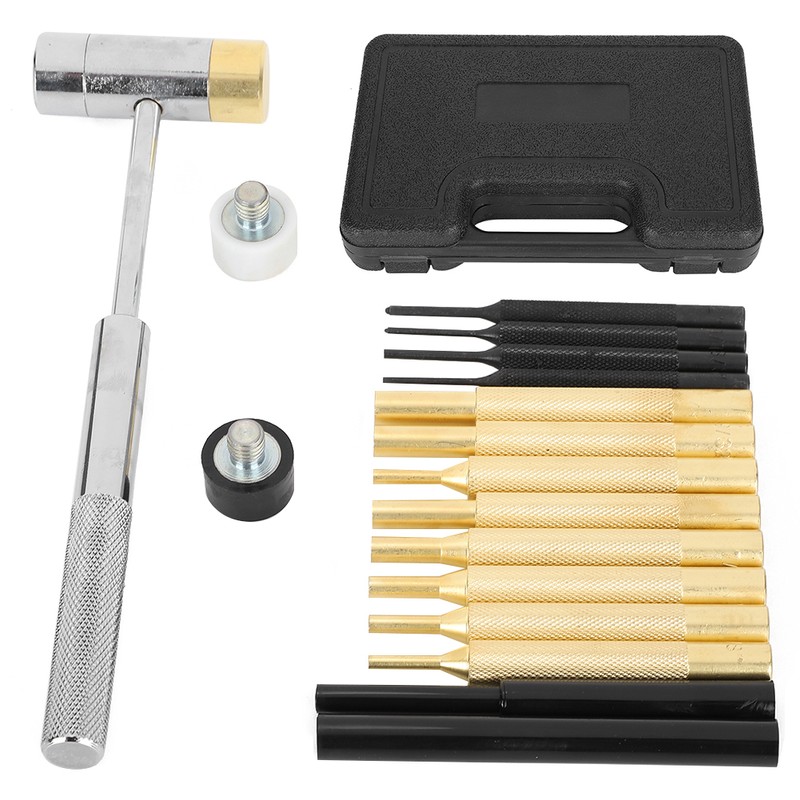 17Pcs Punch Set Mechanical Installation Round Punches Maintenance Tool Kit