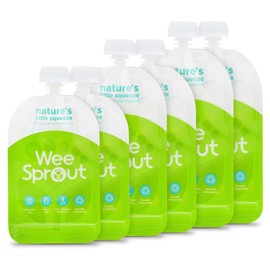 WeeSprout Bolsas reutilizables de doble cierre para alimentos (verde, variedad)