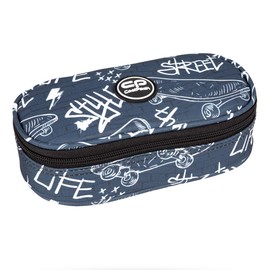 CoolPack Campus Pencil Case Large Pencil Case Desk Organiser with Zip Design, Multicoloured, School Pencil Case