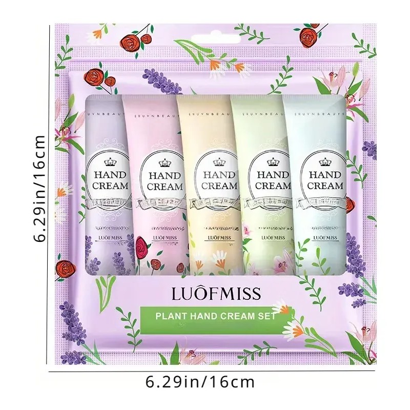 \set 5 Cremas De Manos Hidratantes Florales Y Plants Suaves