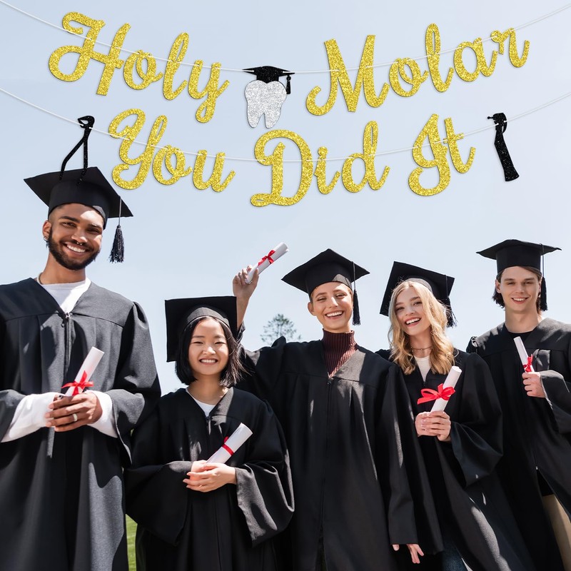 Holy Molar You Did It Banner, Hygienist Grad Bunting Sign,