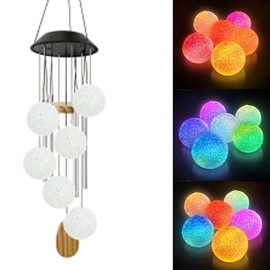 Yard Decor Lights | Outdoor Solar Color Wind Chimes Changing LED Light Lamp for All Father/mom/Women/Grandma/Daughter/Aunt/Friend/Wife and Sister.Gardening Gift, dad Birthday Gift, Garden Decor