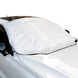 +PWR Car Parts Magnetic Outdoor Sunshade Winter & Summer 193 x 126 cm Silver Protects from Ice, Snow, Frost, Sun and Heat