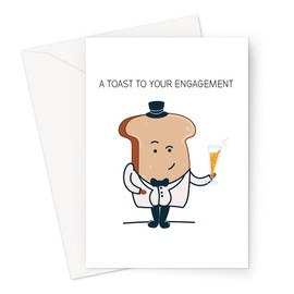 LEMON LOCO A Toast To Your Engagement Greeting Card | Funny Engagement Card For Couple, Congratulations Wedding Card With Envelope