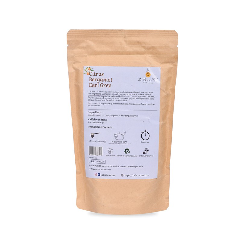 Organic Citrus Bergamot Earl Grey Tea : Loose Leaf Autophagy