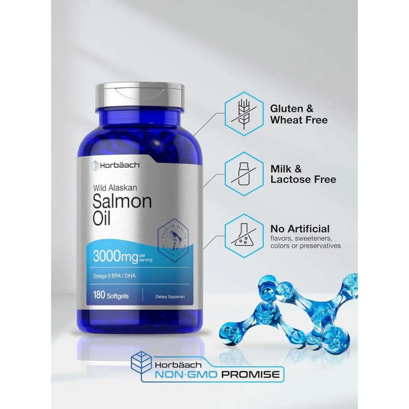 Horbaach Aceite Salmon Omega 3 Sistema Inmunologico 180 Cap Sabor