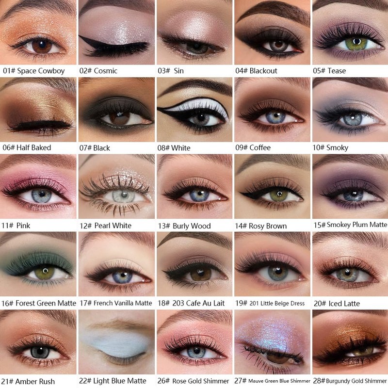 Kaely Eyeshadow, compact, single, matte, monochromatic, mauve-gray, for mature women,