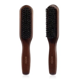 Slick Back Hair Brush - Boar Bristle Hair Brush for Women & Men Thin to Medium Hair Styling- Smoothing Flyaways, Baby Hair and Sleeks Ponytails/Buns