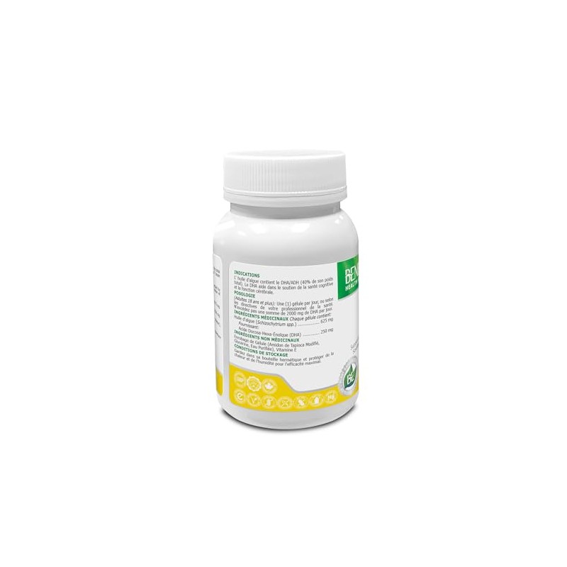 Benemax Plant Based DHA 625mg | Algae Oil | Brain-Boosting