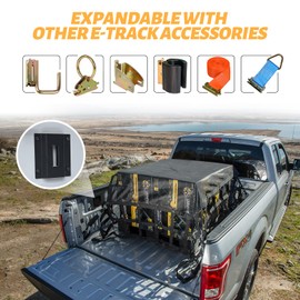 MAIKER OFF ROAD 4Pcs F150 Truck Bed Tie Down Anchor with Anti-Theft Lock Boxlink Cleats Tie Down Bracket Plates for Ford 2015-2023 F150 F250 F350 & Raptor Accessories Replace