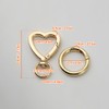 [FUSSED] 2pcs Heart Shape Alloy Swivel Lobster Clasp Spring Snap