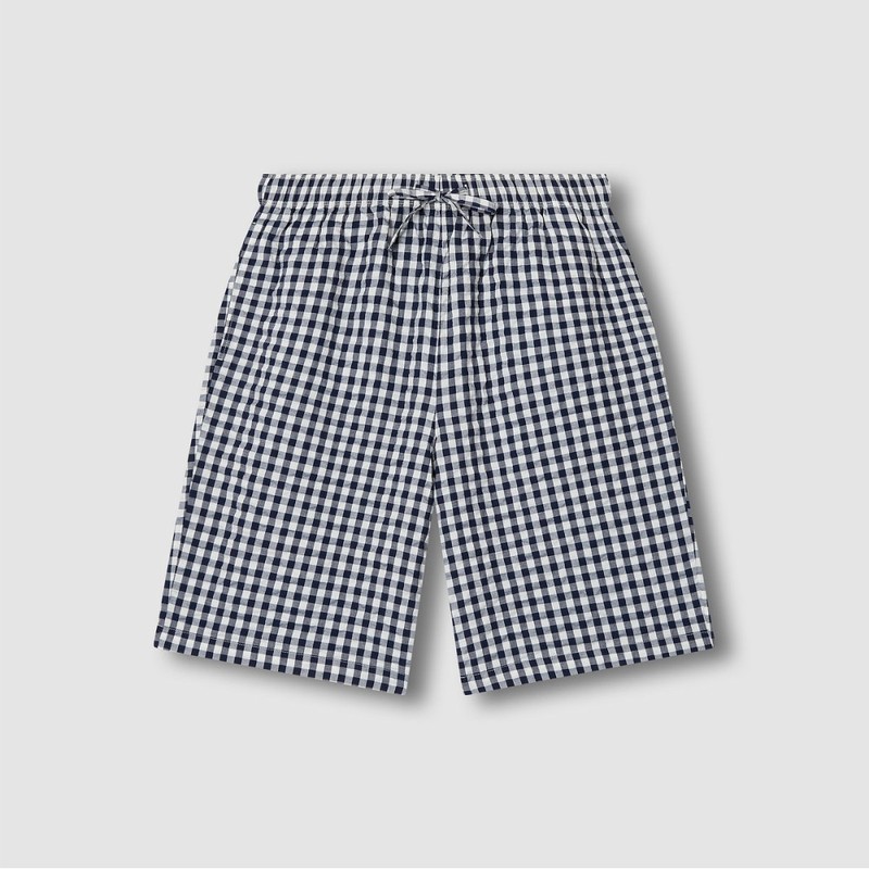 JAJU [JAJU] Men's Seersucker 5-part Pajama Set_Light Navy