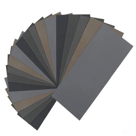 20PC 사포 세트 목재 그릿 샌딩 종이 금속 자동차 1000 2000 3000 5000 7000 건식 20PC Sandpaper Set Wood Grit Sanding Paper Metal Car 1000 2000 3000 5000 7000 Dry [Bla]