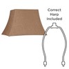 Natural Burlap Large Rectangle Lamp Shade 10" Wide x 7"