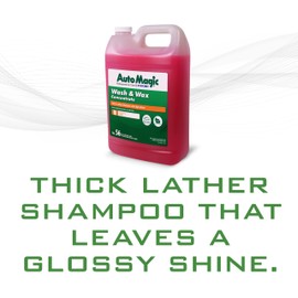 Auto Magic Wash & Wax - Car Wash Soap for Acrylic, Vinyl, Lacquer, Enamel and More - 128 Fl Oz