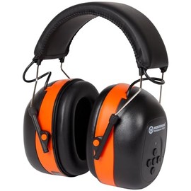 Werckmann Hearing protection with integrated Bluetooth - this ear protection is adjustable, Black, orange