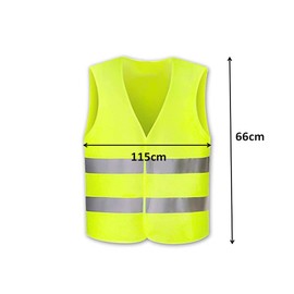 Anlisng High Visibility Vest, 10 Pieces Yellow Reflective Safety Vest, 360 Degree Reflective Stripes Vest, Car Reflective Vest, Neon Yellow Reflective Vest, for Drivers, Workers, Adults