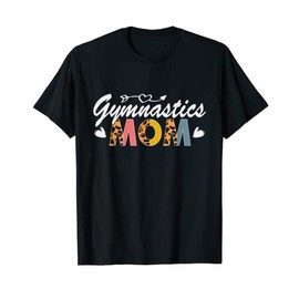 Gymnastics Mom Leopard Print Vintage Mother's Day T-Shirt