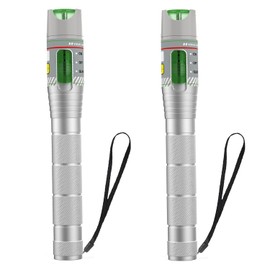 2PCS 100KM Visual Fault Locator for Fiber Optic Cables, VFL Supports FC/ST/SC Interfaces, Long-Range Fault Finder, Fiber Light Pen Tester, High-Precision OTDR Mapping Tool for FTTH, Telecom, Datacom