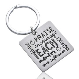 BESPMOSP Leaving Gifts for Teacher Keyring Thank You Gift for Teacher Graduation Gifts Appreciation Gifts Birthday Gifts Teacher Keyrings Teacher Present Jewellry (Teacher Keyring)