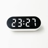 fjshellhome SHELLHOME Small LED Alarm Clock with Adjustable Volume, Calender,