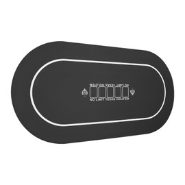 Happybuy 70x35 Inch Foldable Poker Table Top, Poker Mat for 6-8 Players, Carrying Bag, Black Topper for Poker Games & Rooms