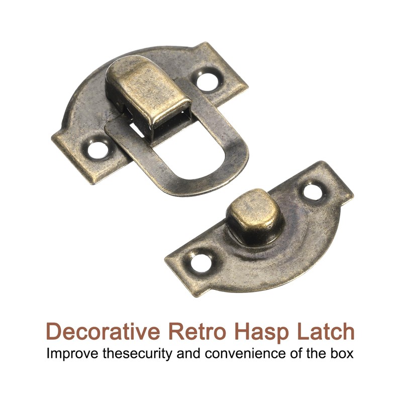 sourcing map 12 Pcs Hasp Clasp Latch Lock, 29 x