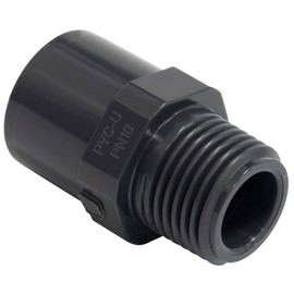 AERZETIX - C62632 - Set with 2 pressure / reduction couplings double - for gluing diameter 20 mm and diameter 25 mm - male thread 1/2 inch - made of plastic - PN 10 - pipe connector