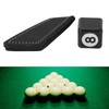 Magnetic Billiard Chalk Holder Aluminium Alloy Black with Leather Belt