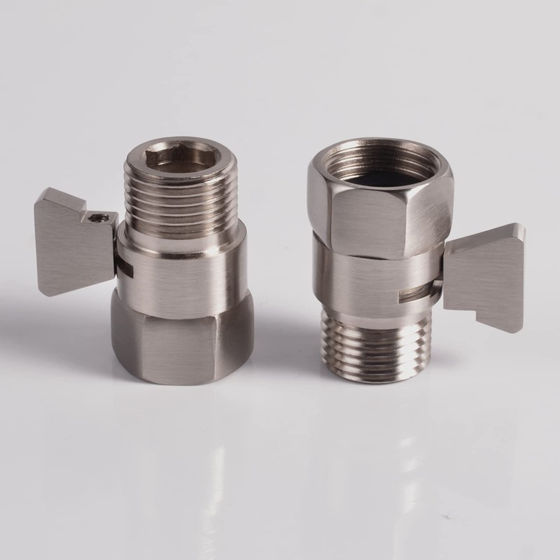 KAPHOME Double Shower Head with Shower Shut-Off Valves,2 Shower Head