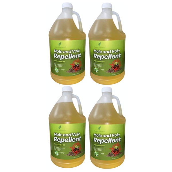 Natural Elements Mole and Vole Repellent | 100% Castor Oil