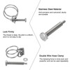 sourcing map 6Pcs Double Wire Hose Clamp, 40-45mm Adjustable Stainless