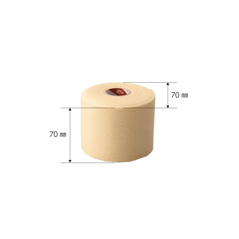 日進医療器(Nissiniryouki) ZEROアンダーラップテープ 70ｍｍｘ27ｍ 12巻入 テーピングテープ 伸縮 通気性 手で切れる 指 固定
