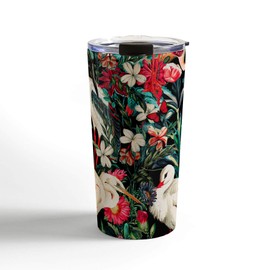 Society6 Burcu Korkmazyurek Floral and Birds XIV Travel Mug, 20oz, Floral and Birds XIV