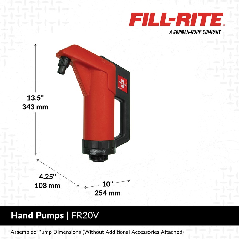 Fill-Rite FR20V Lever Operated Fuel & Oil Transfer Hand Pump