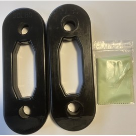 3RedLightFix Pair of 50LB Aftermarket (Non-OEM) Replacement Resistance Bands for Soloflex Muscle Machine + Microfiber Cleaning Cloth Kit