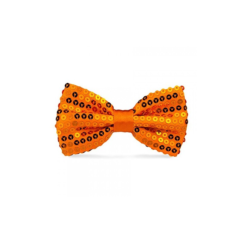 cravateSlim Sequin Orange Bow Tie